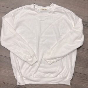 Brand new white fleece pullover